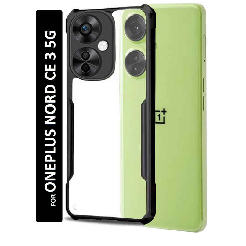 Kwine Case Oneplus Nord Ce 3 Back Cover - Black Bordered Transparent Case Kwine Case Oneplus Nord Ce 3 Back Cover - Black Bordered Transparent Case