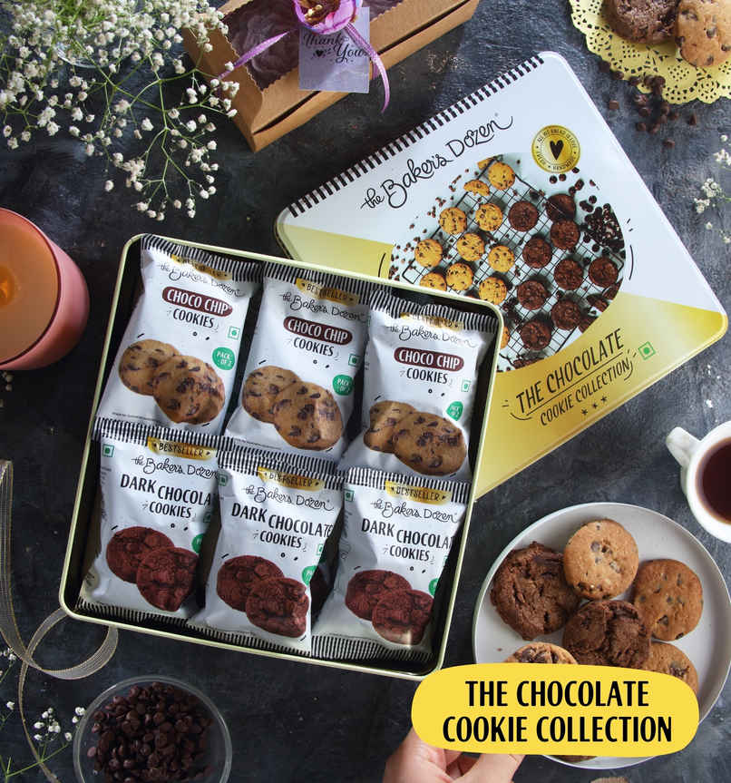 The Baker's Dozen Chocolate Cookie Collection | Diwali Gift Hamper | Chocolate Cookie Hamper