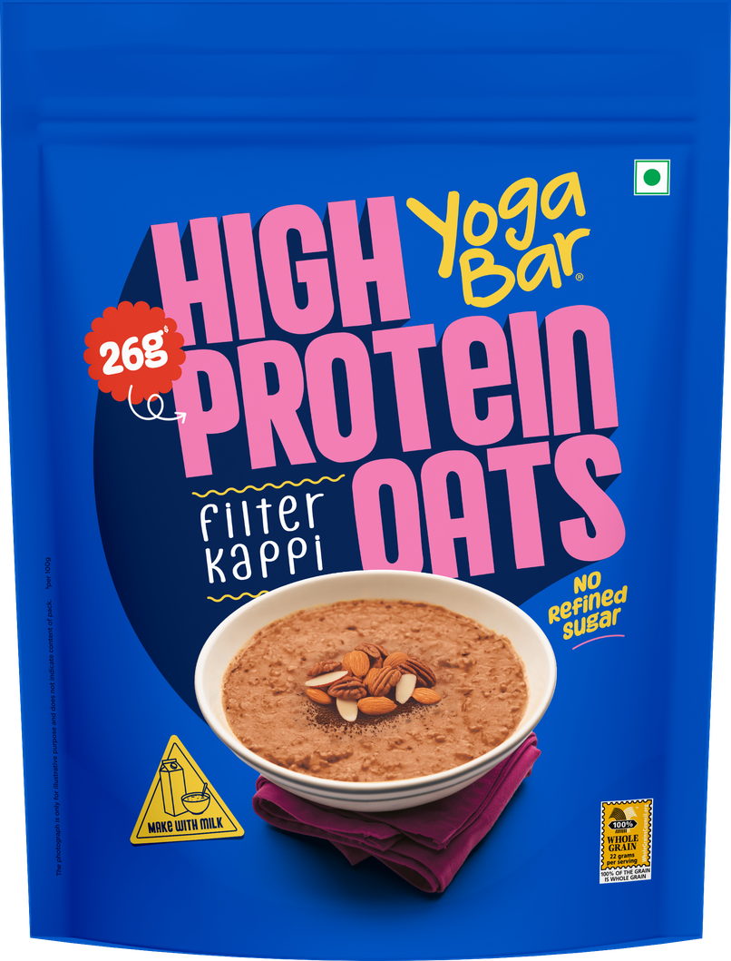 Yogabar 26g High Protein Oats | Filter Kappi | No refined Sugar
