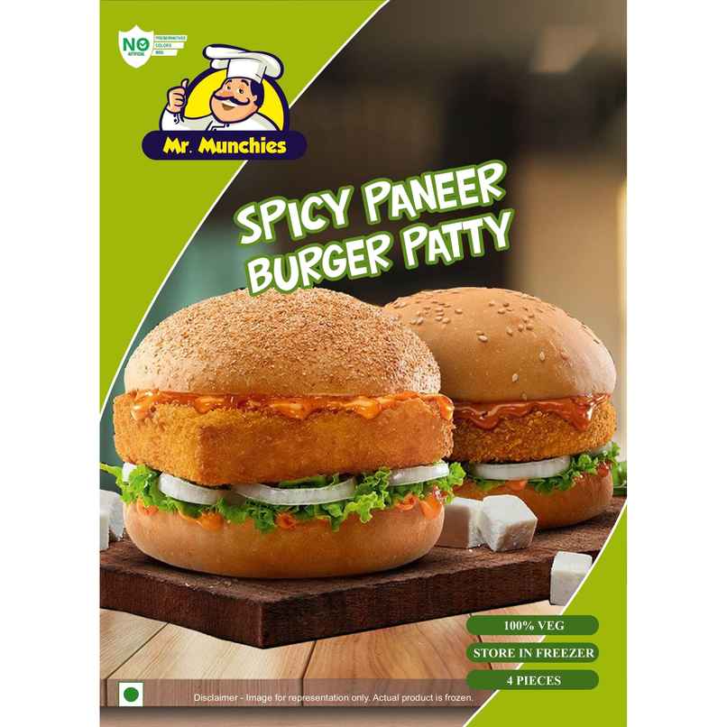Mr. Munchies Spicy Paneer Burger Patty Mr. Munchies Spicy Paneer Burger Patty