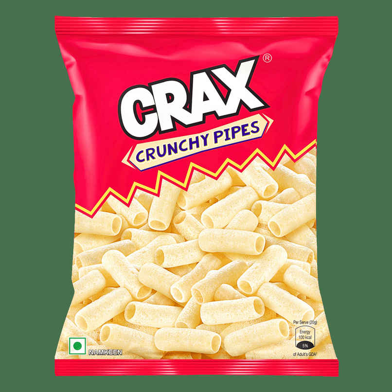 Crax Crunchy Pipes Salted Puff Snacks | Light & Crispy
