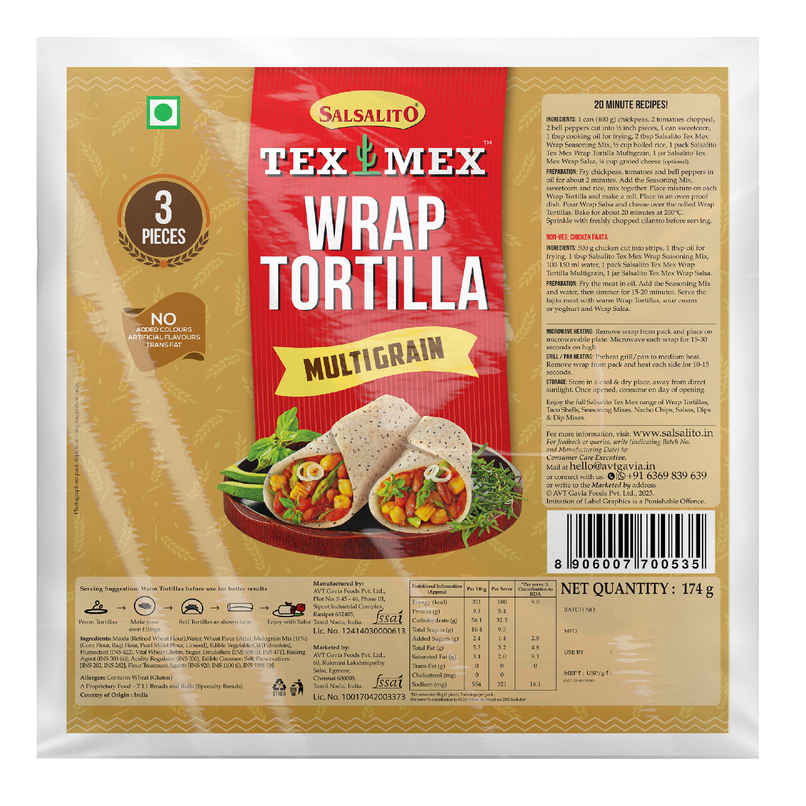 Tex Mex Salsalito Wrap Tortilla Multi - Grain Tex Mex Salsalito Wrap Tortilla Multi - Grain