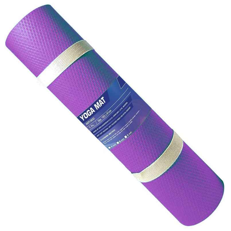 Mommers 4 mm Yoga Mat for Women and Men | 6x2 Feet | Purple