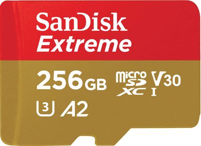 Sandisk Extreme Microsd Uhs I Card 256 GB For 4K Video,190Mb/S Read, 130Mb/S Write Sandisk Extreme Microsd Uhs I Card 256 GB For 4K Video,190Mb/S Read, 130Mb/S Write