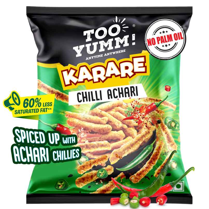 Too Yumm! Karare Chilli Achari Flavour  | Tangy | No Palm Oil Crisps