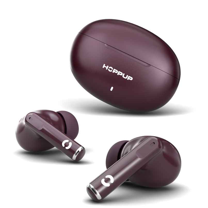 Airdoze S40 Earbuds With 13Mm Drivers, 40H Playtime, ENC & Type-C Bluetooth Headset (Wine)