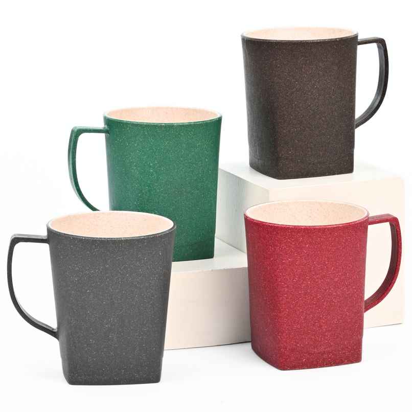 Eha Earth Friendly Duo Coffee Mug | 300 ml | Set Of 4 - Assorted