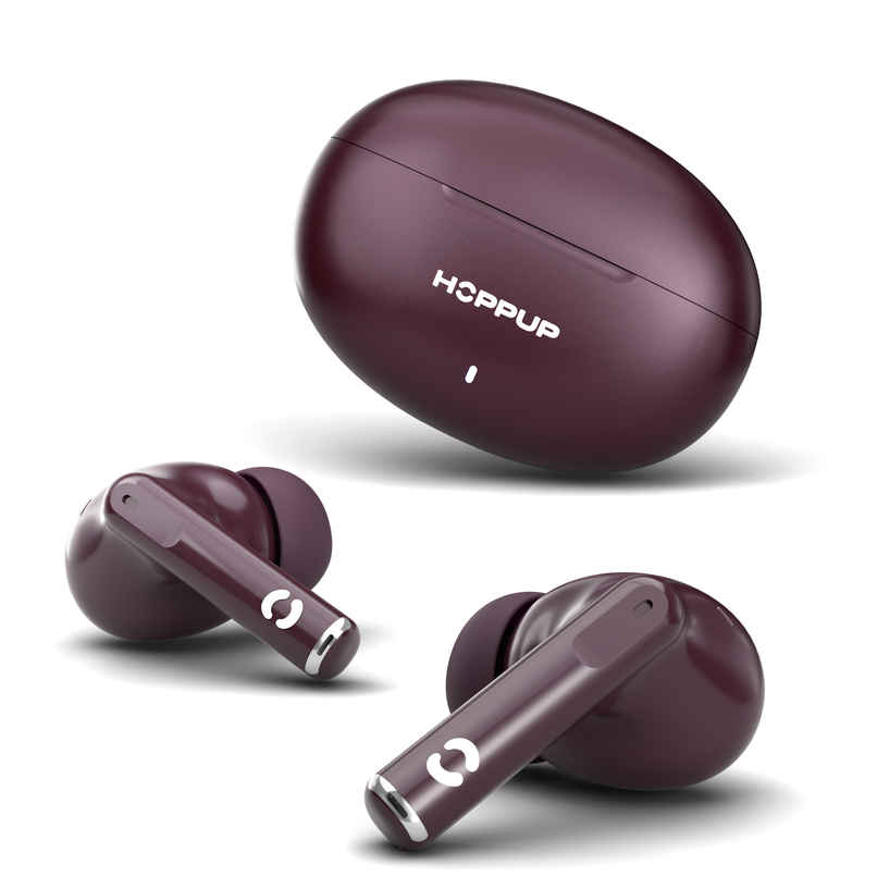 Airdoze S40 Earbuds With 13Mm Drivers, 40H Playtime, ENC & Type-C Bluetooth Headset (Wine)