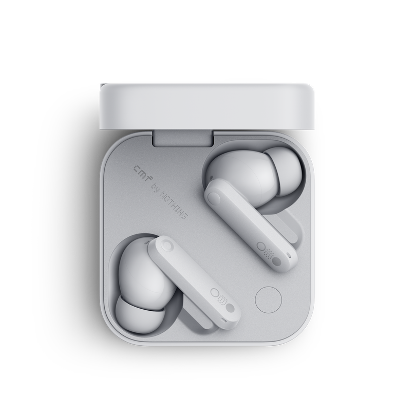 CMF BY NOTHING Buds Pro 2 TWS Earbuds, Hi-Res Audio with LDAC, 50 dB Hybrid Noise Cancelling Earbuds, Ultra Bass Technology, Bluetooth 5.3, 43H Play Time with Charging Case, 6 HD Mics Headphones - Light Grey