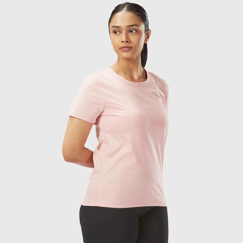 Decathlon | Domyos WoMen's Cotton Activewear T-Shirt | Light Pink - L Decathlon | Domyos WoMen's Cotton Activewear T-Shirt | Light Pink - L