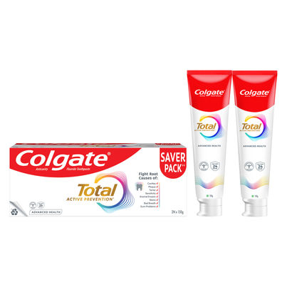 Colgate Total Advanced Health Antibacterial Toothpaste, Whole Mouth Health (Combo Pack)