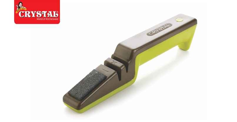 Crystal Stainless Steel Knife Cum Scissor Sharpener (Colour May Vary)