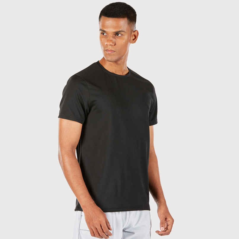 Decathlon | Domyos Men's Regular Fit Cotton T-shirt | Black - M Decathlon | Domyos Men's Regular Fit Cotton T-shirt | Black - M