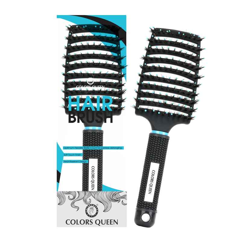 Colors Queen Detangler Hair Brush with Strong & Flexible Bristles