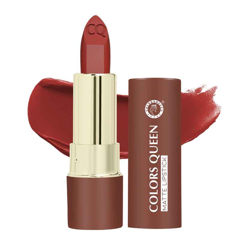 Colors Queen Lippie Creamy Matte Lipstick for Women Infused with Jojoba Oil | 13 | Royal Mehroon