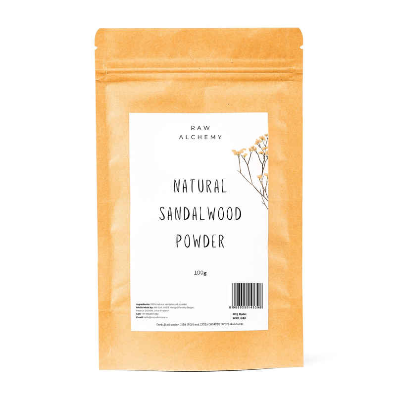 Raw Alchemy 100% Natural Sandalwood Powder for Glowing Skin & Tan Removal Raw Alchemy 100% Natural Sandalwood Powder for Glowing Skin & Tan Removal