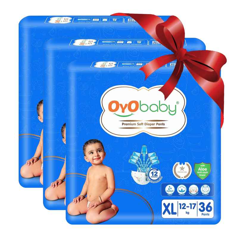 Oyo Baby Comfortable Premium Soft Style Diaperpants Xl 12-17 Kg Pack Of 3