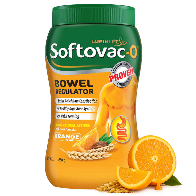 Softovac Isabgol Powder | Bowel Regulator Orange Flavour