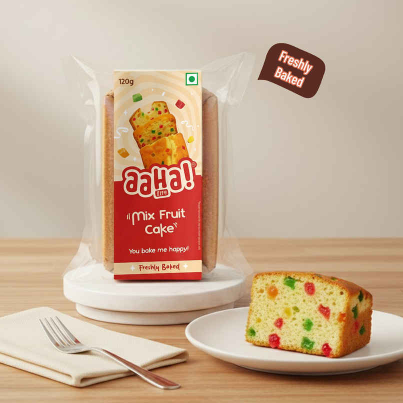 Aaha Life Fresh Mix Fruit Cake | Eggless