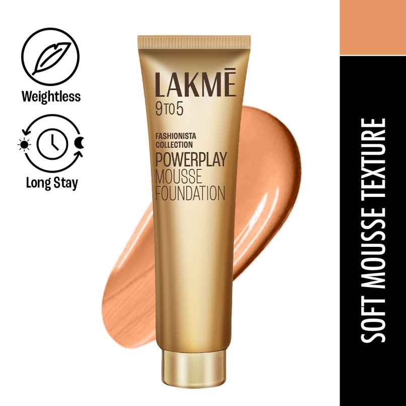 Lakme 9to5 Powerplay Mousse Foundation, Beige Vanilla