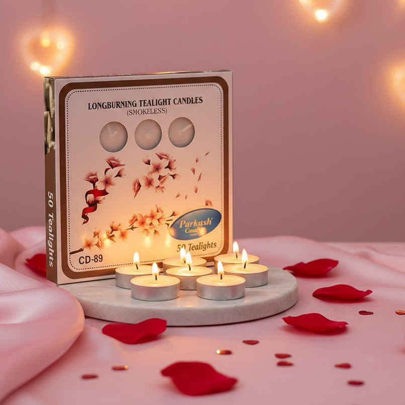 Tealight Candles | Smokeless | Pack Of 50 | 6 g Each | Prosperro Lumo