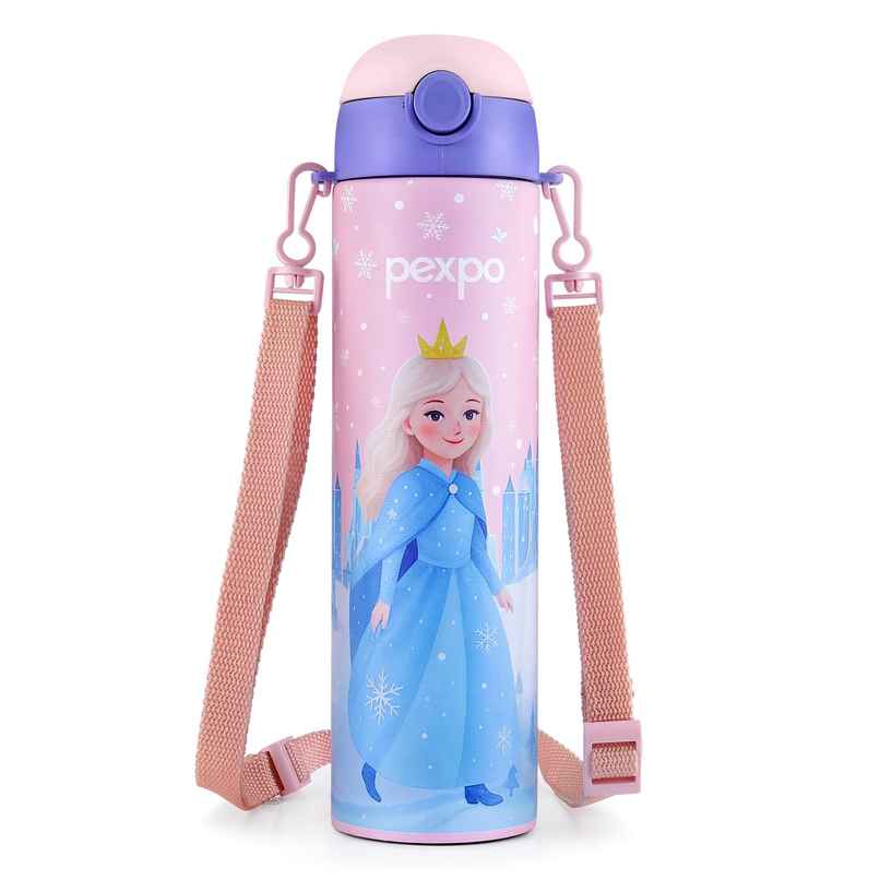 Pexpo Pixy Hot & Cold Stainless Steel Kids Bottle | Thermosteel Flask | Pink | 470 ml Pexpo Pixy Hot & Cold Stainless Steel Kids Bottle | Thermosteel Flask | Pink | 470 ml