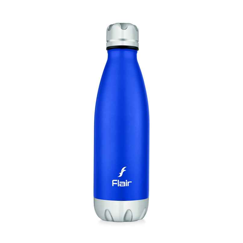 Flair Glam Stainless Steel | 1 L | Vacuum Insulated Bottle | Blue