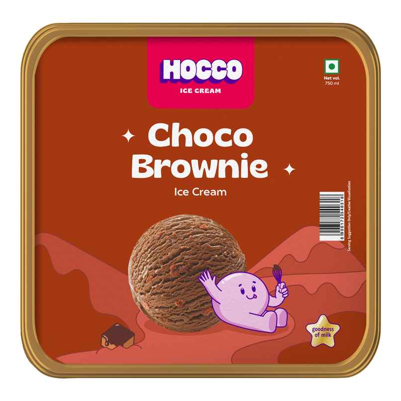 Hocco Choco Brownie Ice Cream Tub | Rich & Chocolatey Hocco Choco Brownie Ice Cream Tub | Rich & Chocolatey