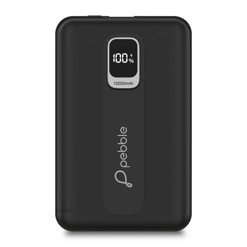 Pebble Rapid Air 10000mAh Power Bank | 22W Fast Charging | Compact Design | Digital Display