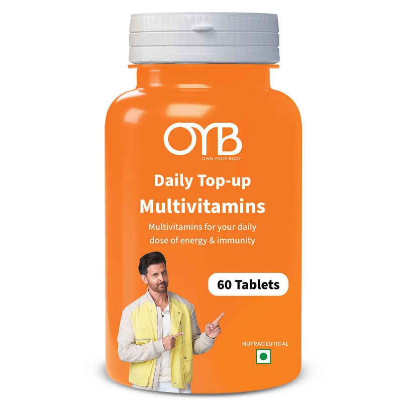 OYB Multivitamin with 24 Nutrients, Probiotics & Herbs | 60 Tablets | OYB Daily Top-Up