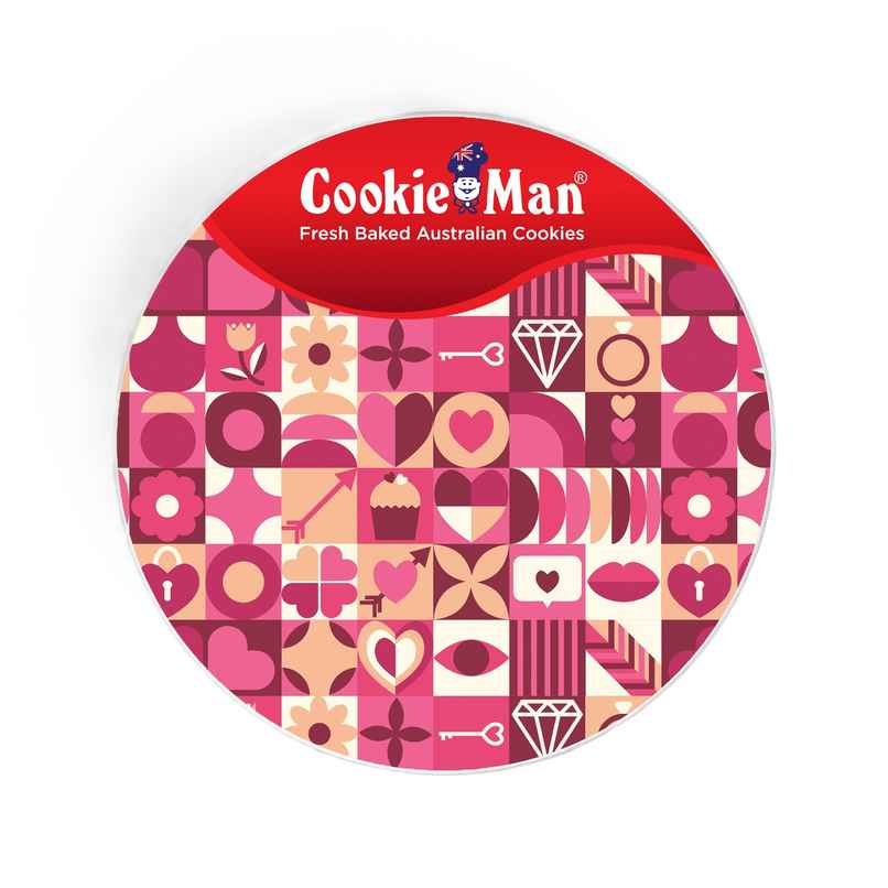 Cookie Man Valentines Signature Heart Shape Cookies Premium Gift Tin