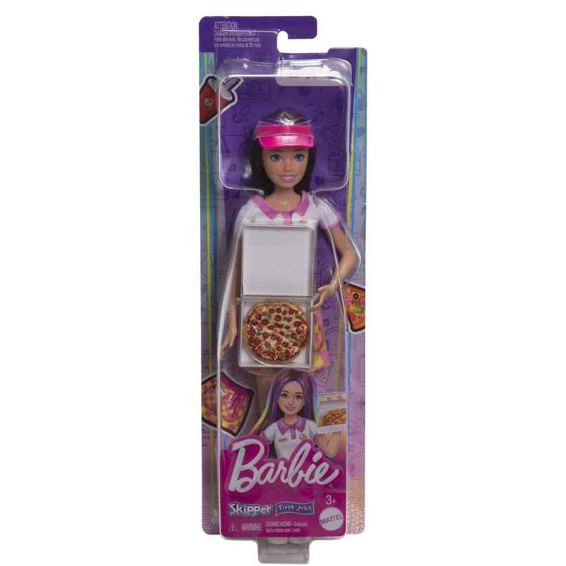 Barbie Skipper Doll With Accessories - Pizzeria Waitress Doll With Pizza and Takeout Box Barbie Skipper Doll With Accessories - Pizzeria Waitress Doll With Pizza and Takeout Box