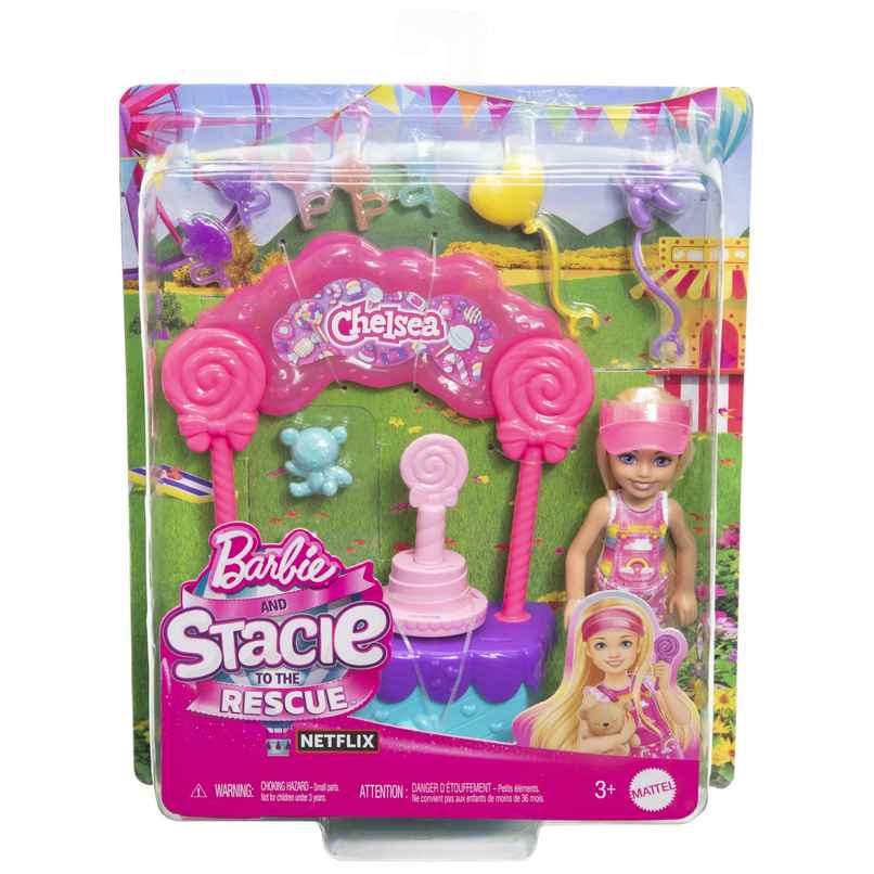 Barbie Chelsea Doll and Lollipop Stand Playset With Accessories |10-Piece Toy Set From Barbie Movie Barbie Chelsea Doll and Lollipop Stand Playset With Accessories |10-Piece Toy Set From Barbie Movie