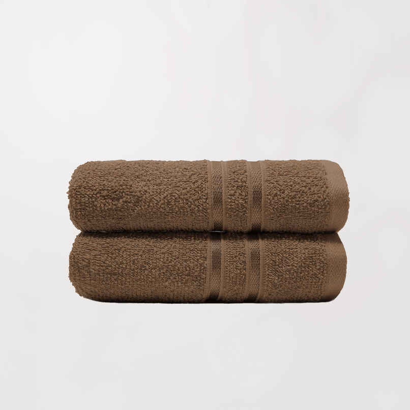 Home Elegance by myTrident Comfort Living 100% Cotton Hand Towel Set | 40cm x 60cm | 400 GSM | Coconut Shell