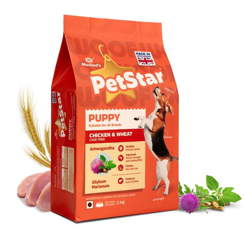 Petstar Puppy Dry Dog FOOD | Chicken Flavour - Power Of 20+ Ingredients