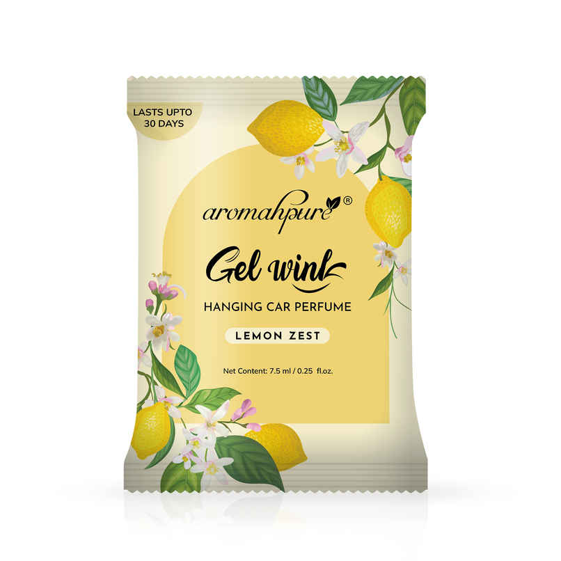 Aromahpure Gel Wink Car Perfume - Lemon Zest | Long-Lasting | 30 Days