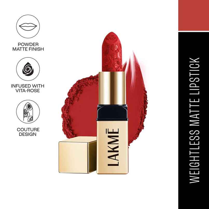 Lakme Rouge Bloom Powder Matte Bullet Scarlet Rose 209