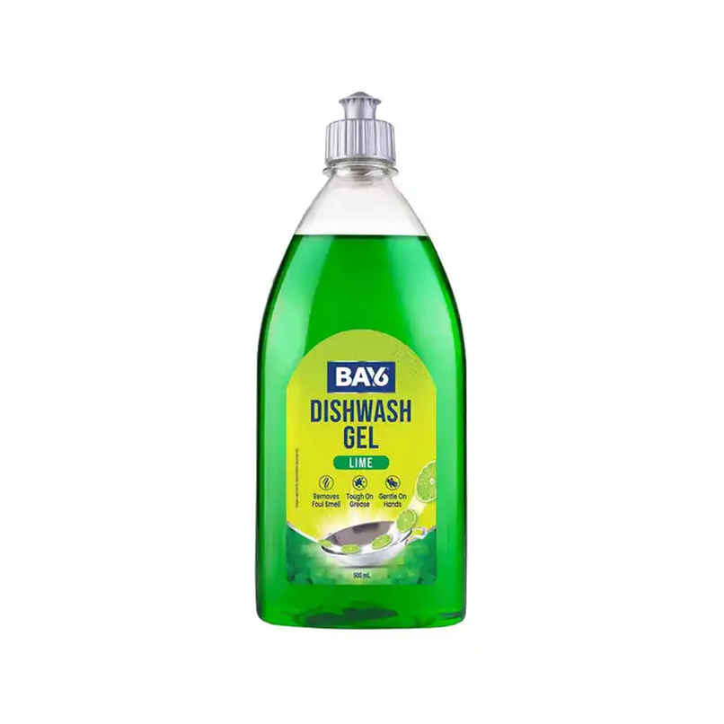 BAY6 Dishwash Gel Liquid Lime Tough Grease & Foul Smell Removal