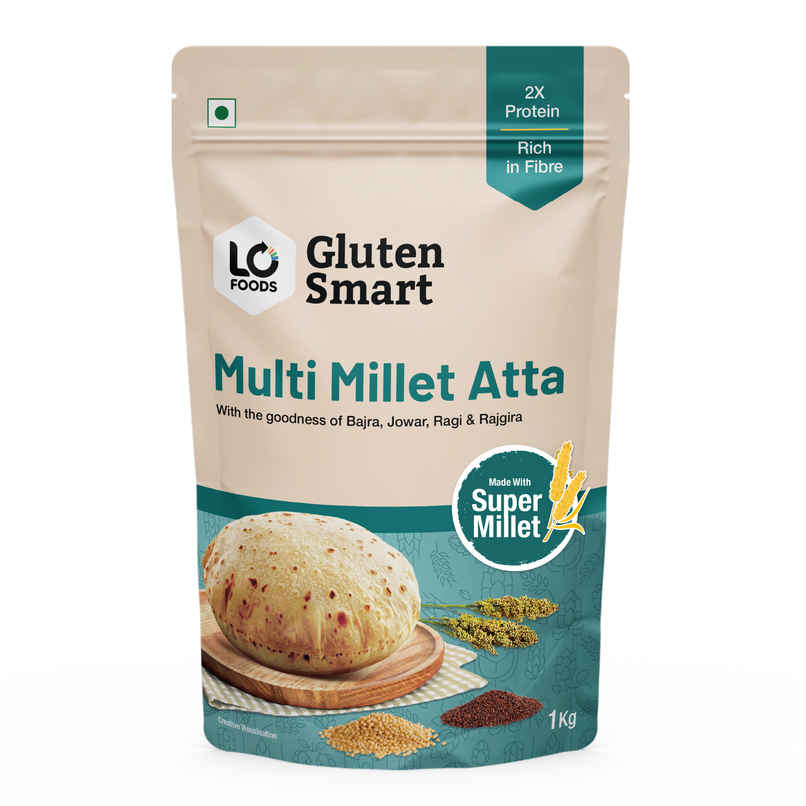 Lo Foods Gluten Free Multi Millet Flour ( Jowar Ragi and Multigrain Atta )