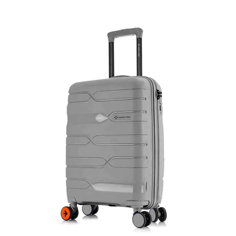 Nasher Miles Paris Cabin Hard Sided Polypropylene 20 Inch|55 cm Trolley Bag - Grey