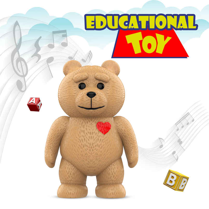 SEEDO Touch Control Educational Battery Powered, Plastic Learning Toy - Brainy Bear | Brown SEEDO Touch Control Educational Battery Powered, Plastic Learning Toy - Brainy Bear | Brown