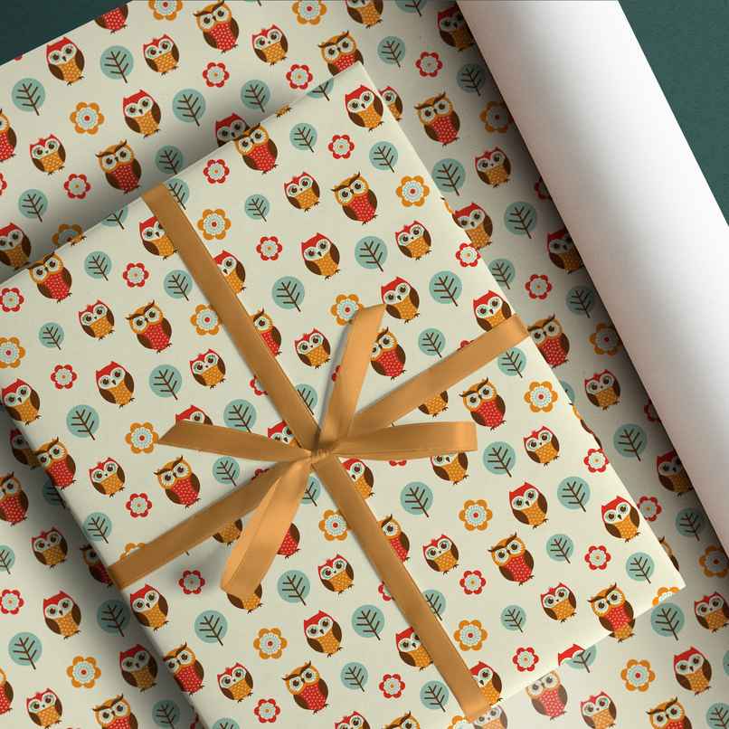 Paperpep Yellow Owl Print Gift Wrapping Paper | 19 x 29 Inch | Pack Of 5 Sheets | In Roll Pack Paperpep Yellow Owl Print Gift Wrapping Paper | 19 x 29 Inch | Pack Of 5 Sheets | In Roll Pack