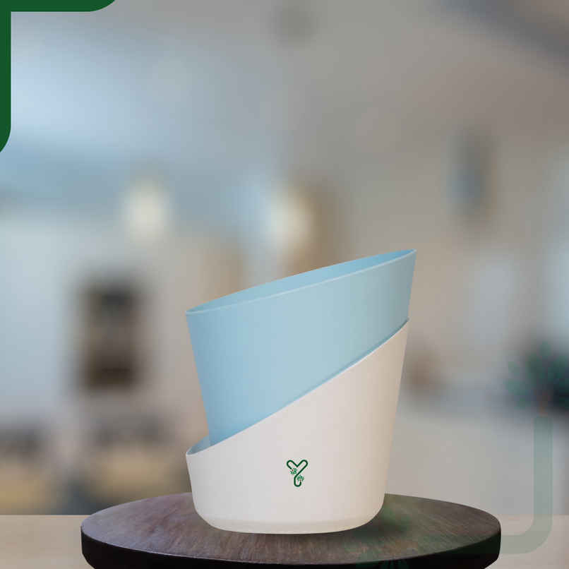Yoursplants Atlantis - 4 Inch Pastel Blue Pot | Pack Of 1 Yoursplants Atlantis - 4 Inch Pastel Blue Pot | Pack Of 1