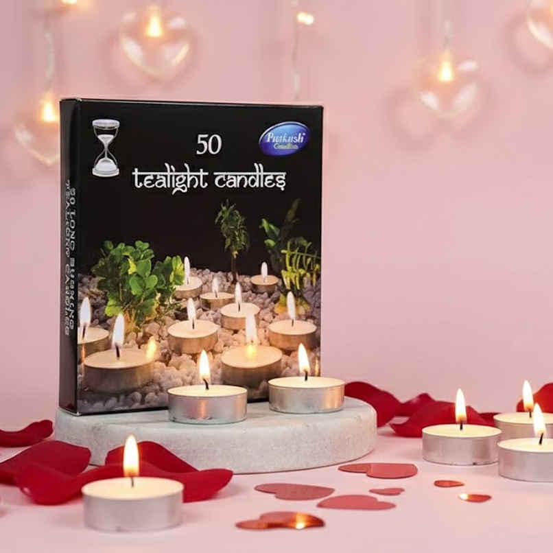 Tealight Candles | Smokeless | Pack Of 50 | 8 g Each | Prosperro Lumo