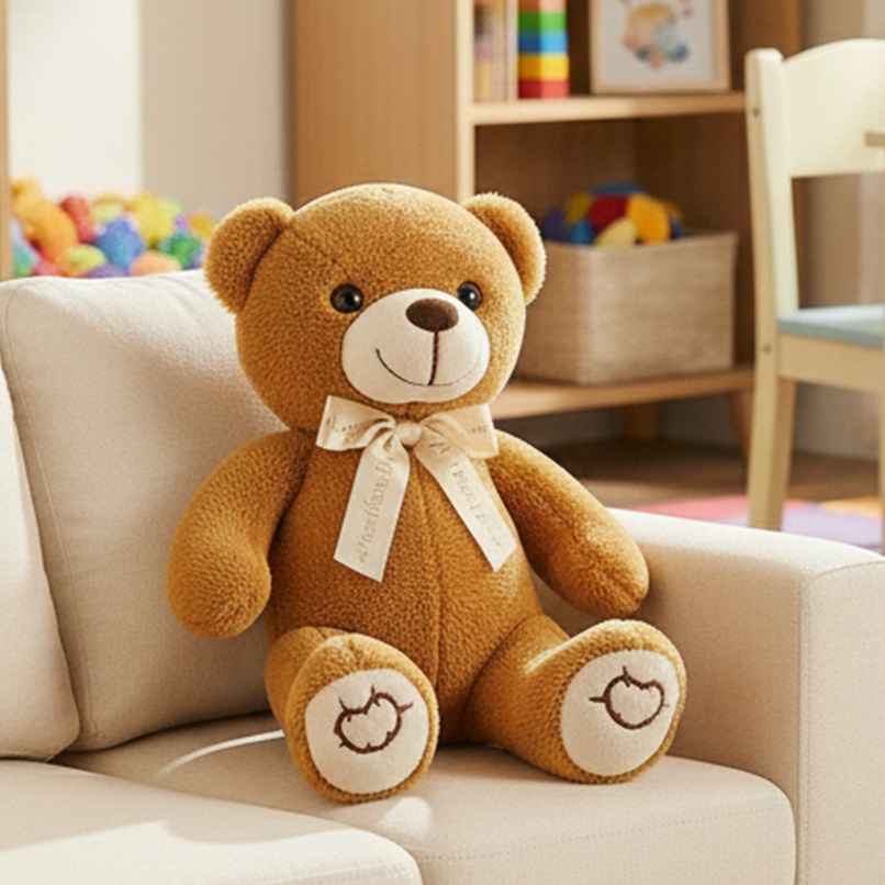 Kidology Cute Brown Teddy Plush Stuffed Toys | 25 cm