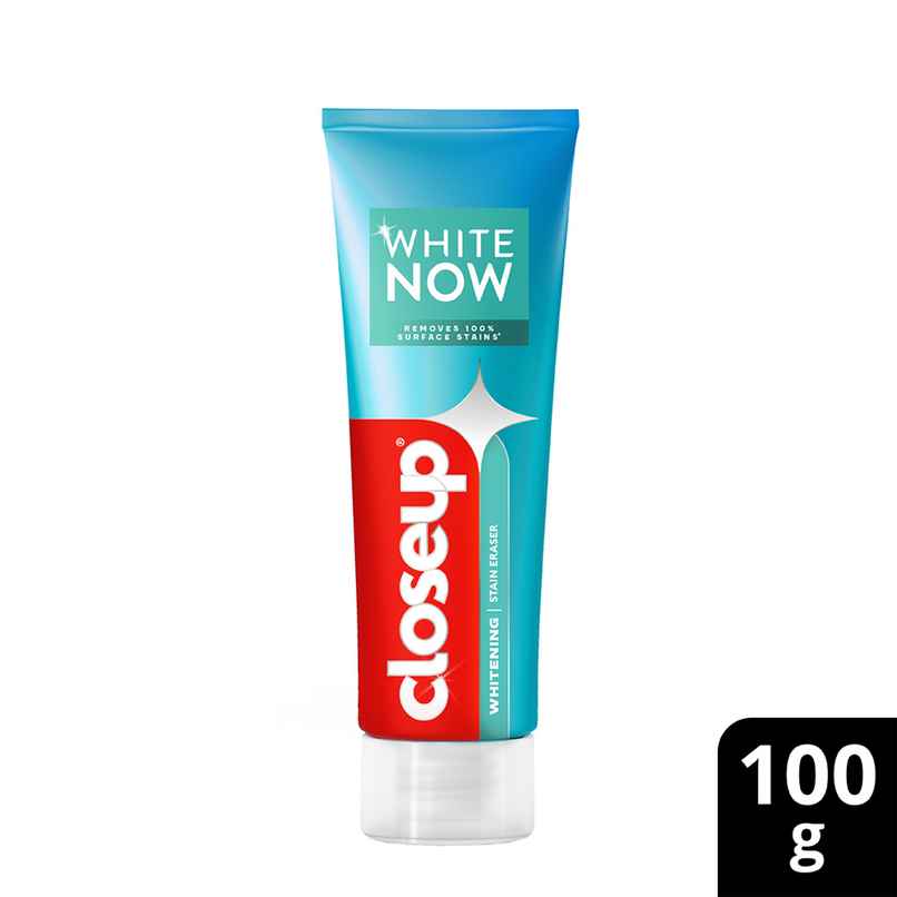 Closeup White Now Stain Eraser Toothpaste