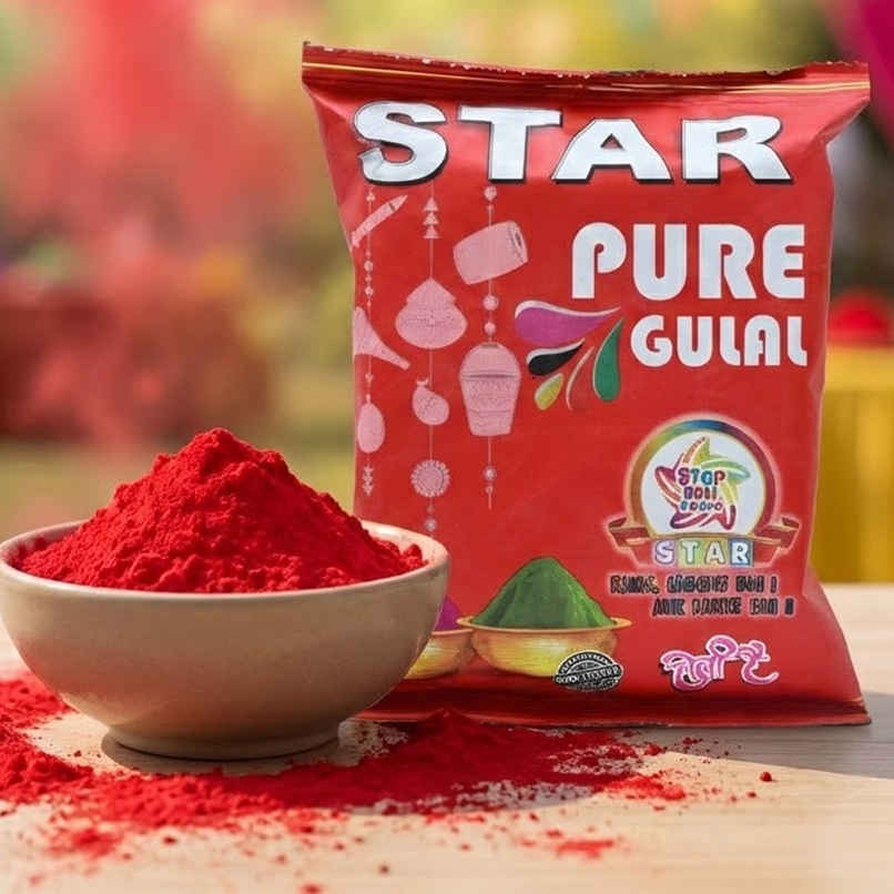 Pure Holi Gulal Red | Non Toxic | Star