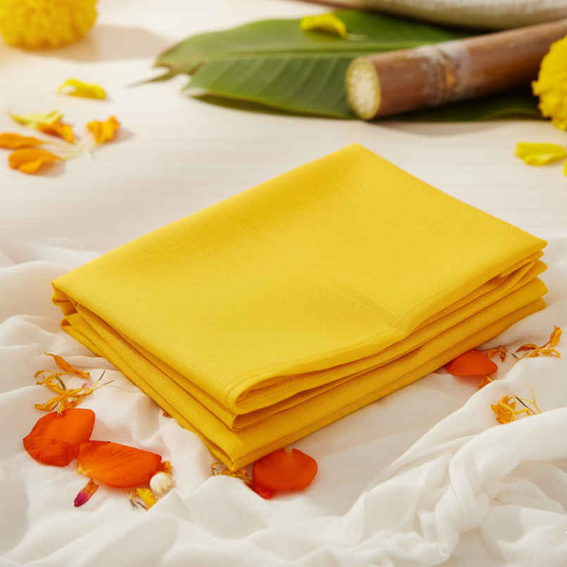 Puja Cloth | 1.25 m | Yellow | ServDharm