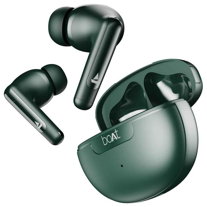 boAt Airdopes 161 ANC TWS Earbuds Active Noise Cancellation(32dB),50HRS Playback & ASAP Charge Bluetooth - Green