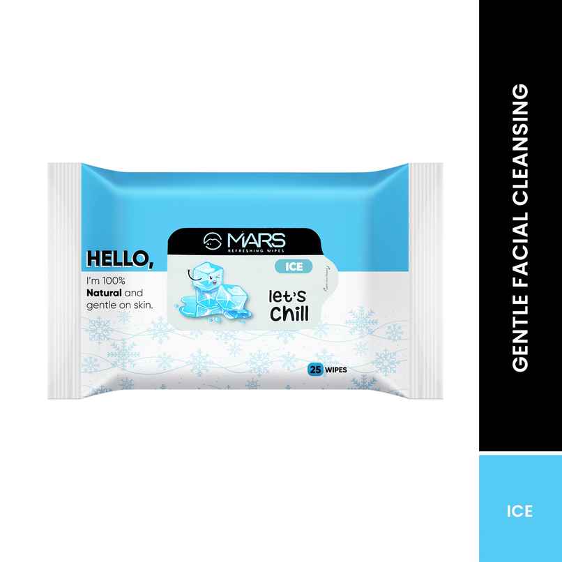 MARS Cosmetics Refreshing Wet Wipes For Face Wipes Ice | 25 Pulls Per Pack